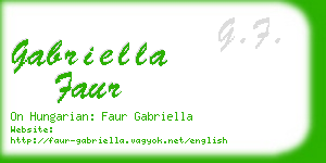 gabriella faur business card